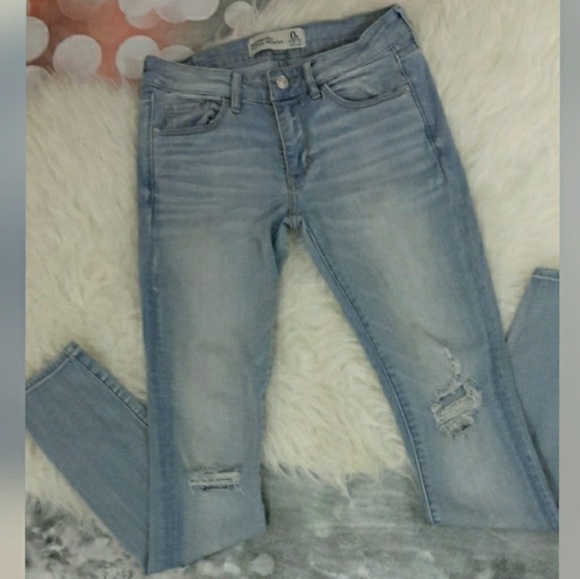 Abercrombie & Fitch Denim - A&F distressed super skinny jeans